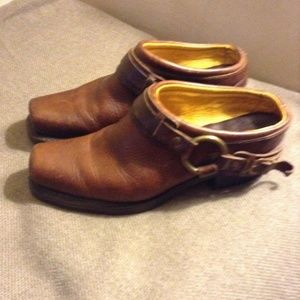 FRYE Women’s Boots MULES Hardness Distressed Brown